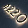 Illuminated House Numbers Lighted Led House Number Signs Metal Backlit 3D Letters